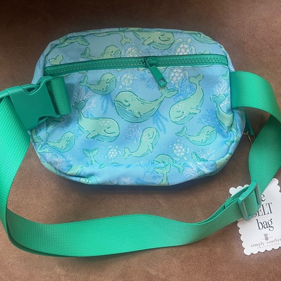 Simply Southern Aqua Whale Pouch - Picture 3 of 3